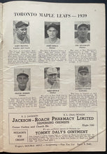 Load image into Gallery viewer, 1939 Toronto Maple Leaf Baseball Program Tony Lazzeri Autographed Cover JSA LOA