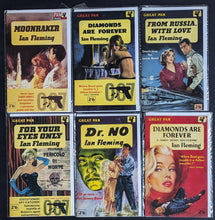 Load image into Gallery viewer, James Bond Ian Fleming Greeting Cards x12 Postcards British Spy Novel Vintage