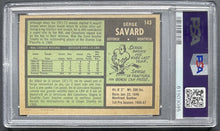 Load image into Gallery viewer, 1971 O-Pee-Chee Serge Savard #143 Montreal Canadiens NHL Hockey Card PSA NM 7