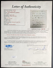 Load image into Gallery viewer, 1874 Henry Wadsworth Longfellow Signed Hand Written Letter Autographed JSA LOA