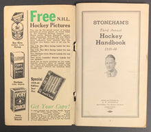 Load image into Gallery viewer, 1939-40 3rd Annual Stoneham's Hockey Guide Covering All Pro Leagues + Canada