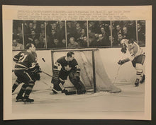 Load image into Gallery viewer, 1967 Maple Leaf Gardens UPI Photo NHL Hockey Picture Leafs vs Canadiens Gamble