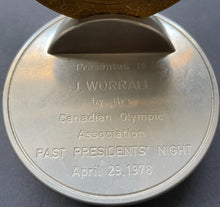 Load image into Gallery viewer, 1978 Canadian Olympic Association Medal Presented to COA President James Worrall