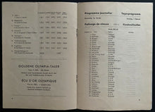 Load image into Gallery viewer, 1948 St Moritz Winter Olympics Hockey RCAF Flyers Player Lapel Pin + Program Vtg