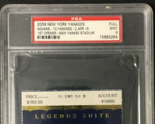 Load image into Gallery viewer, 2009 New York Yankees 1st Opener Yankee Stadium vs Indians Graded Ticket PSA 9