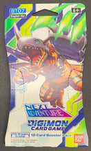 Load image into Gallery viewer, 2022 Digimon Card Game Factory Sealed x4 12 Card Booster Pack Next Adventure