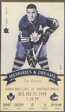 Load image into Gallery viewer, 11/25/1998 Maple Leaf Gardens Ticket Last Season Toronto vs Vancouver Canucks