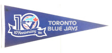 Load image into Gallery viewer, 1986 Toronto Blue Jays Baseball Pennant MLB 10th Anniversary Major League MLB