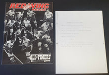 Load image into Gallery viewer, 1969 Olympia Stadium NHL Hockey Program Red Wings vs Maple Leafs Old-Timers Game