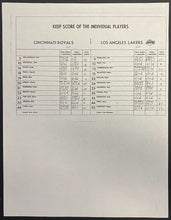 Load image into Gallery viewer, 1972 Vintage NBA Basketball Program Los Angeles Lakers Cincinnati Royals Toronto