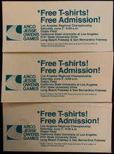 Load image into Gallery viewer, 1978 Jesse Owens Autographed Signed Program Cover + Schedule + Tickets JSA LOA