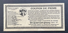 Load image into Gallery viewer, 1938 Quaker Oats Canadian Premium Coupon Expired Vintage Rare Vtg