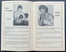 Load image into Gallery viewer, 1977 Canadian Heavyweight Championship Boxing Program Chuvalo vs Felstein VTG