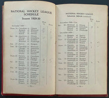 Load image into Gallery viewer, 1929-30 Hockey Hour Hard Cover Book + Photos Schedules Stats Seventh Edition