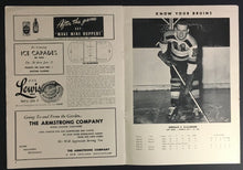 Load image into Gallery viewer, 1947 Boston Garden NHL Hockey Program Bruins vs Detroit Red Wings 6 Page Insert