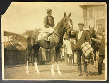 Load image into Gallery viewer, 1924 Alexandra Studios Toronto Photo HOFER Jockey Frank Mann Empire Purse Horse