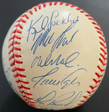 Load image into Gallery viewer, 1997 Atlanta Braves Team Signed Rawlings Baseball 23 Autos Maddux Smoltz JSA LOA
