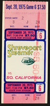 Load image into Gallery viewer, 1975 WFL Football Ticket Shreveport Steamer vs Southern California Sun Game 6