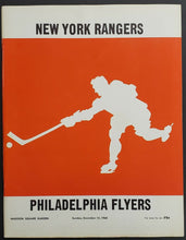 Load image into Gallery viewer, 1968 Madison Square Garden NHL Program New York Rangers vs Philadelphia Flyers
