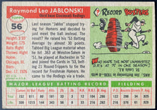 Load image into Gallery viewer, 1955 Topps Baseball #56 Ray Jablonski Cincinnati Redlegs Vintage MLB Card