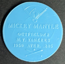 Load image into Gallery viewer, 1960s Mickey Mantle Armour Coin Light Blue New York Yankees Baseball MLB COA