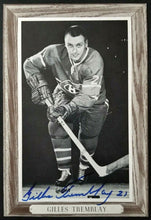 Load image into Gallery viewer, Vintage NHL Montreal Canadiens Gilles Tremblay Autographed Beehive Photo