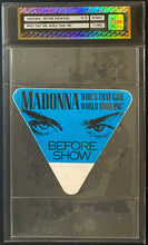 Load image into Gallery viewer, Madonna Who's That Girl World Tour 1987 Before Show Pass Vintage iCert NM 5