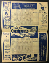 Load image into Gallery viewer, 1945 Yankee Stadium Baseball Program New York Yankees vs Cleveland Indians Vtg