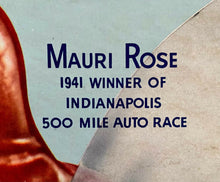 Load image into Gallery viewer, Granger Tobacco Rare Cardboard Ad Celebrity Endorser Mauri Rose Race Car Driver