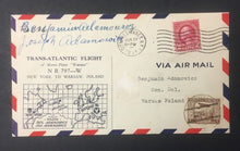 Load image into Gallery viewer, 1934 Air Mail Cover Autographed By Brother Pilots Adamowicz NYC-Poland Attempt
