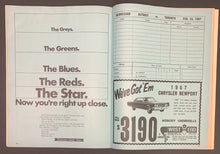 Load image into Gallery viewer, 1967 Maple Leaf Gardens Terry Sawchuk 99th Shutout Game Program Armstrong Howe