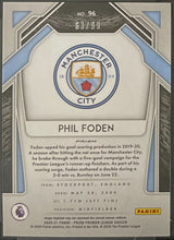 Load image into Gallery viewer, 2020-21 Panini Prizm EPL #96 Phil Foden Purple Prizm 63/99 SGC 9 Soccer Card