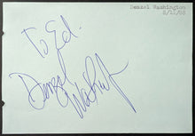 Load image into Gallery viewer, Denzel Washington Autographed Cut Signed Index Card Academy Award Winner JSA