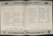 Load image into Gallery viewer, 1962 U.S. Formula 1 Grand Prix Race Program Jim Clark Racing F1 Vintage