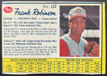 Load image into Gallery viewer, 1962 Frank Robinson Post Trading Card #122 MLB Baseball Cincinnati Reds Vintage