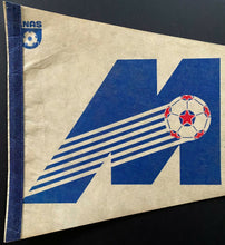 Load image into Gallery viewer, 1981-83 Montreal Manic Full Size Vintage NASL Soccer Team Pennant Defunct Rare