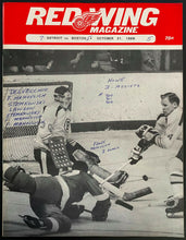 Load image into Gallery viewer, 1968 Detroit Olympia Hockey Program + Game Ticket Red Wings vs Boston Bruins