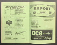 Load image into Gallery viewer, 1960 NHL Preseason Program Kitchener Memorial Auditorium Rangers vs Blackhawks