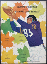 Load image into Gallery viewer, 1954 CFL Football Program Winnipeg Blue Bombers vs Toronto Argonauts Vintage
