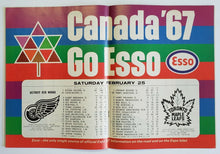 Load image into Gallery viewer, 1967 Maple Leaf Gardens Terry Sawchuk 99th Shutout Game Program Armstrong Howe