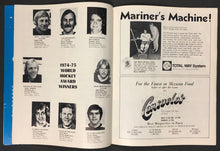 Load image into Gallery viewer, 1975-1976 WHA Hockey Program San Diego Mariners vs Phoenix Roadrunners Vintage