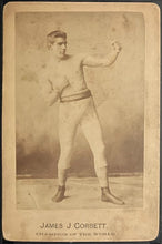 Load image into Gallery viewer, 1890's James Corbett Cabinet Photo SGC Graded 2 World Champion Boxer Boxing