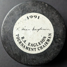 Load image into Gallery viewer, 1991 Labatt Canada Cup Game Puck International Ice Hockey Tournament Official