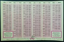 Load image into Gallery viewer, 1960-61 NHL Hockey Schedule Esso Vintage Imperial Oil Gasoline Bruins Leafs