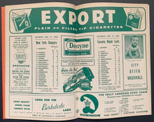 Load image into Gallery viewer, 1960 Maple Leaf Gardens Program Toronto Maple Leafs Chicago Blackhawks NHL HOF