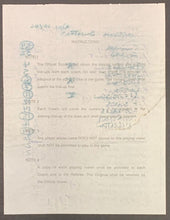 Load image into Gallery viewer, 2006 NHL Hockey Pittsburgh Penguins Lineup Sheet Crosby Signed By Therrien Coach