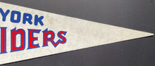 Load image into Gallery viewer, 1972-1973 New York Raiders Full Size Pennant WHA Hockey Vintage Banner