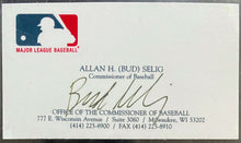 Load image into Gallery viewer, Allan Bud Selig Autographed Signed Business Card Commissioner Of MLB Baseball