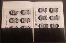 Load image into Gallery viewer, 1991/1992 NHL Boston Bruins 75th Anniversary 4 Page Team Photo Set Vintage