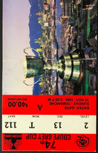 Load image into Gallery viewer, 1986 Grey Cup CFL Football Ticket BC Place Stadium Eskimos vs Hamilton Ti-Cats